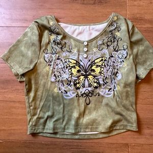 Butterfly crop top